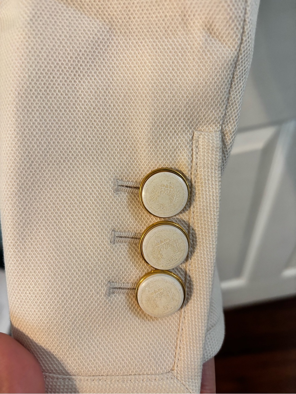 Veronica Beard Ivory Cropped Patch-Pocket Jacket - Picture 9 of 13